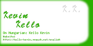kevin kello business card